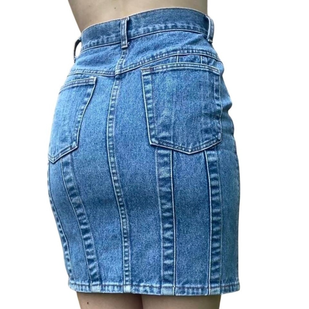 27"  GAP '' Denim Skirt Blue Jean Mini Campus Date Punk RARE Excellent RARE